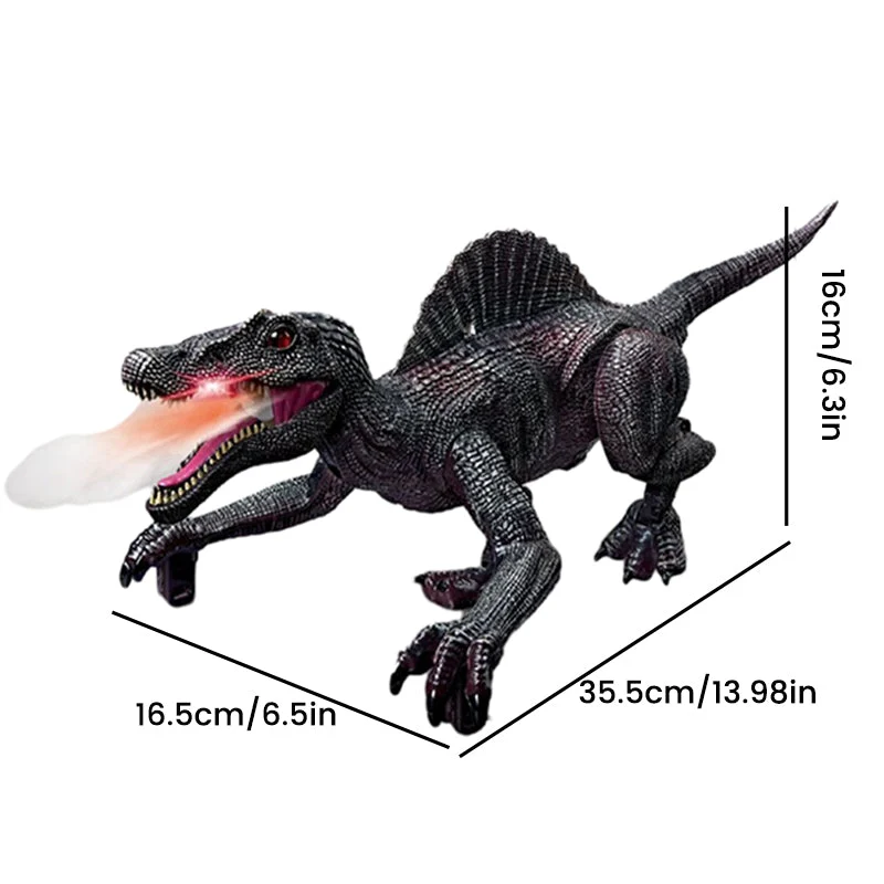Interaktiv Dinosaur med Nebulizer og Fjernbetjening