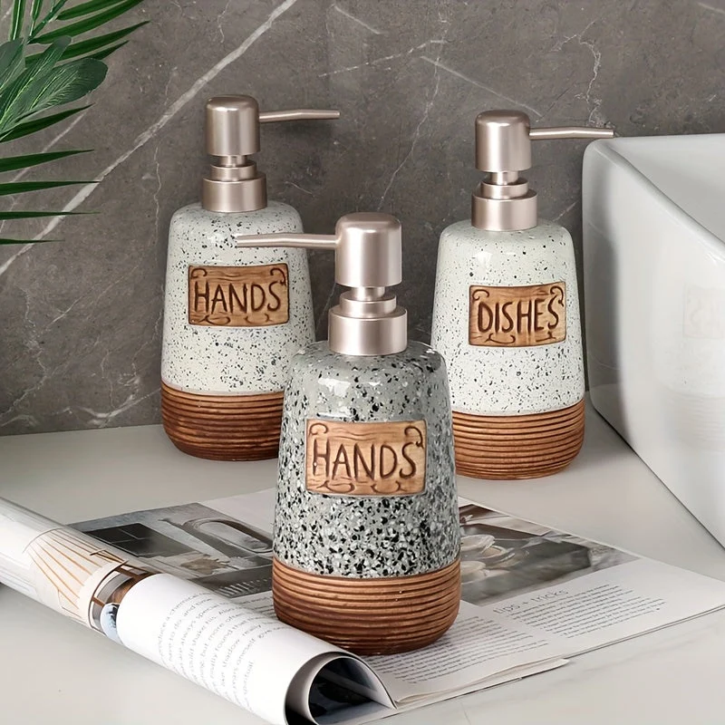 Vintage Keramisk Sæbedispenser – 420ml til Køkken eller Badeværelse