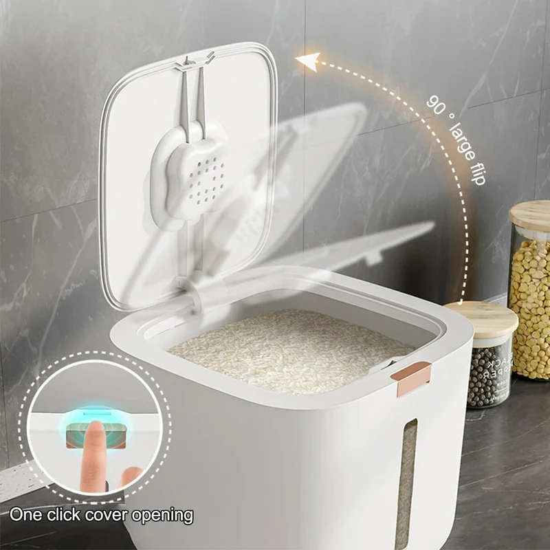 Sikret cereal dispenser med låg (5–10 kg) - Kornboks