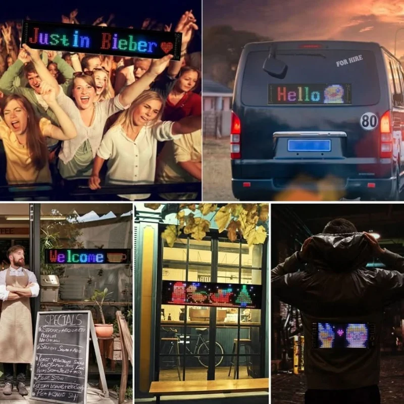 Tilpasselig LED Skærm til Bil – GlowSign
