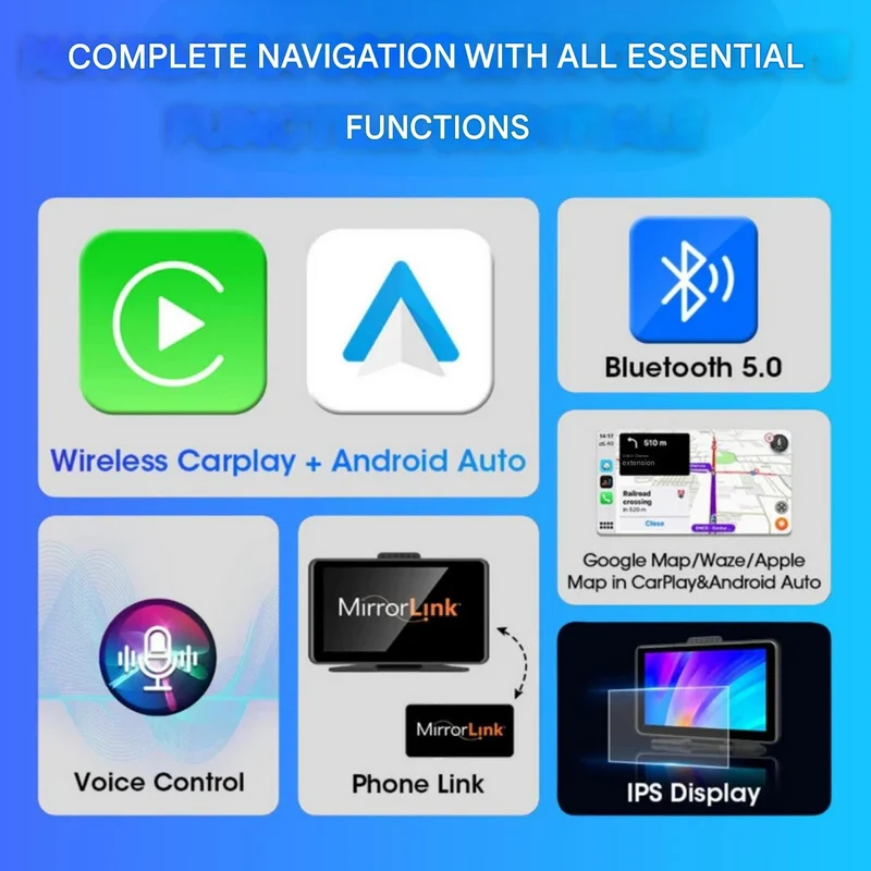 Trådløs skærm til CarPlay og Android