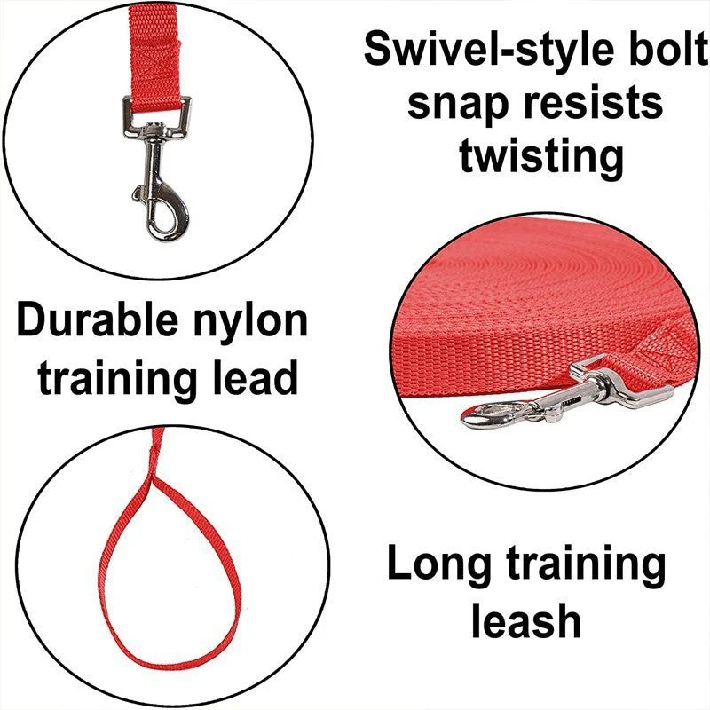 Lang nylon hundesele – Ideel til træning og udendørs aktiviteter