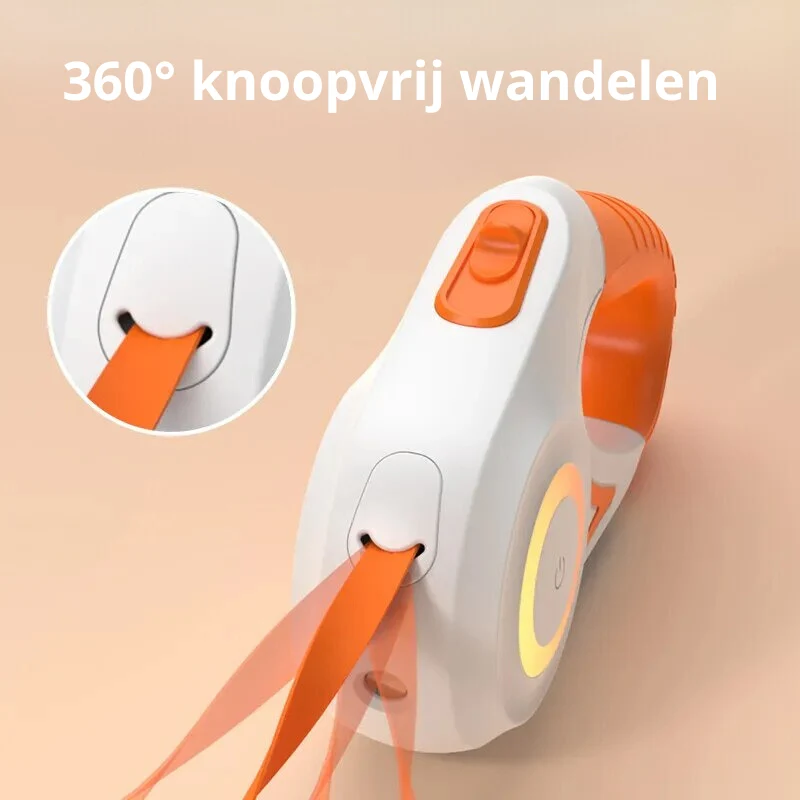 Lysende hundehalsbånd med lygte – GlowGuard