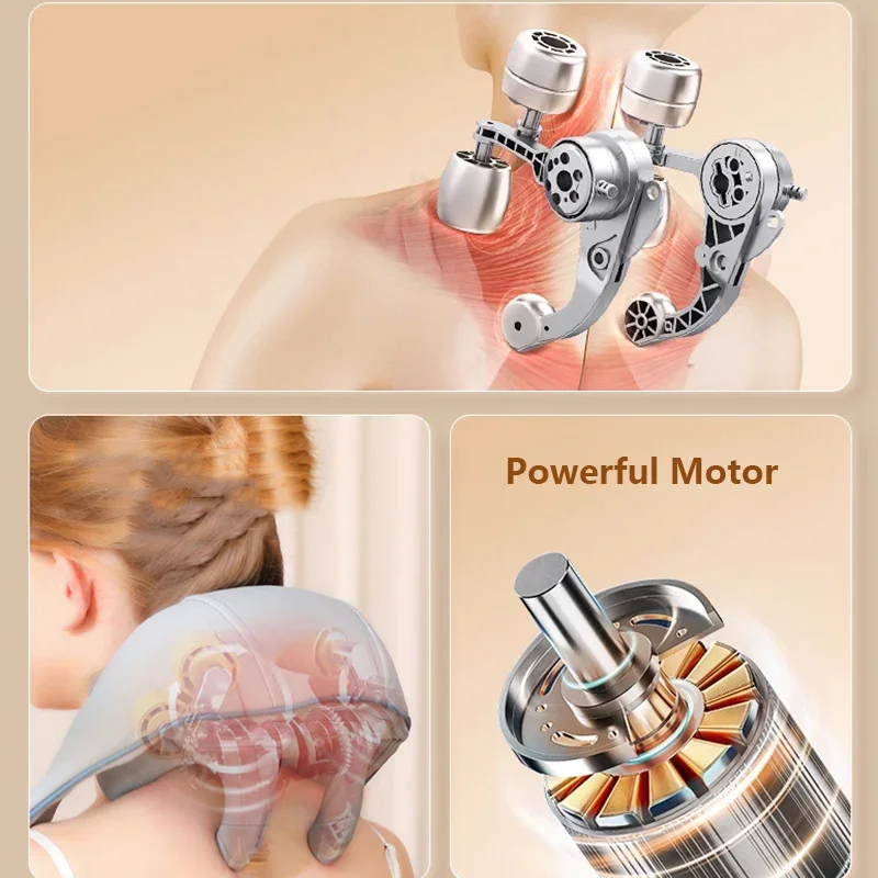 Healo Nakke Massageapparat - Dybt Shiatsu Lindre smerte