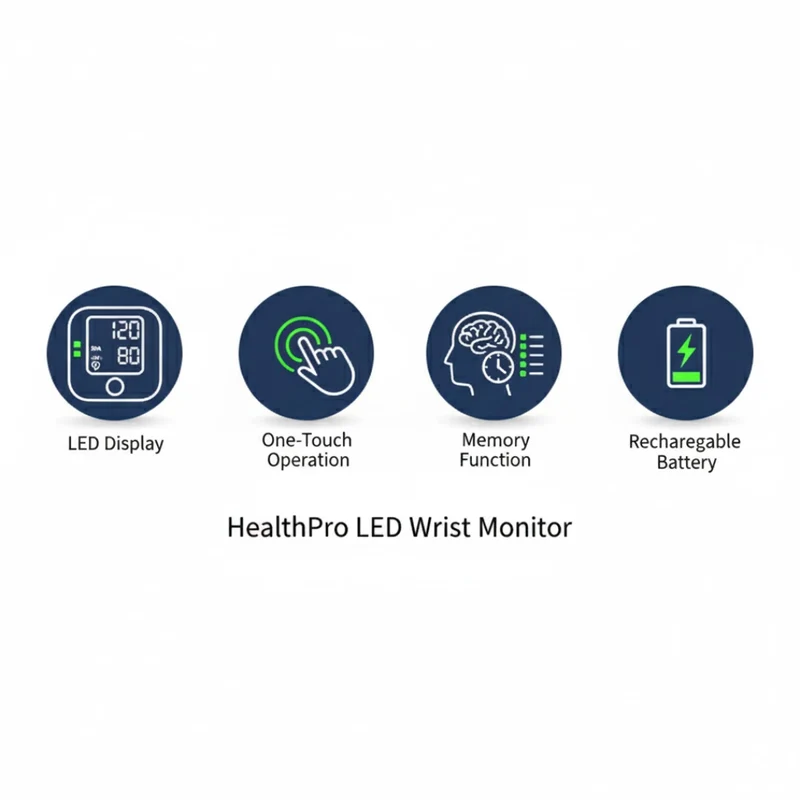 LED håndleds blodtryksmonitor