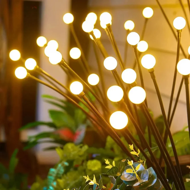 Solcellehavebelysning | Fleksible LED-luces med ildflueeffekt