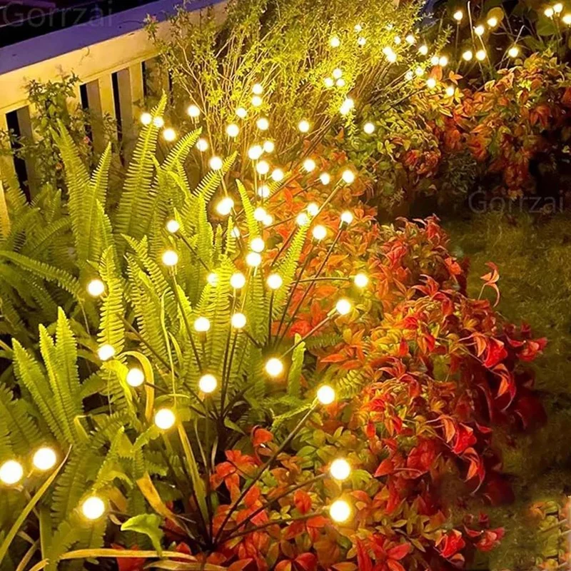 Solcellehavebelysning | Fleksible LED-luces med ildflueeffekt