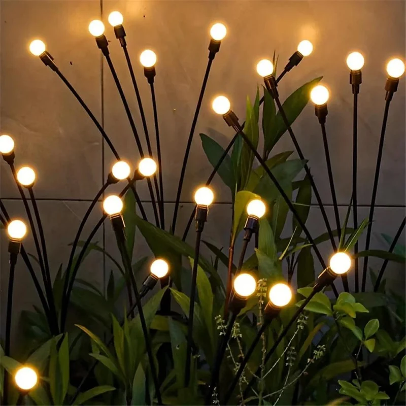 Solcellehavebelysning | Fleksible LED-luces med ildflueeffekt