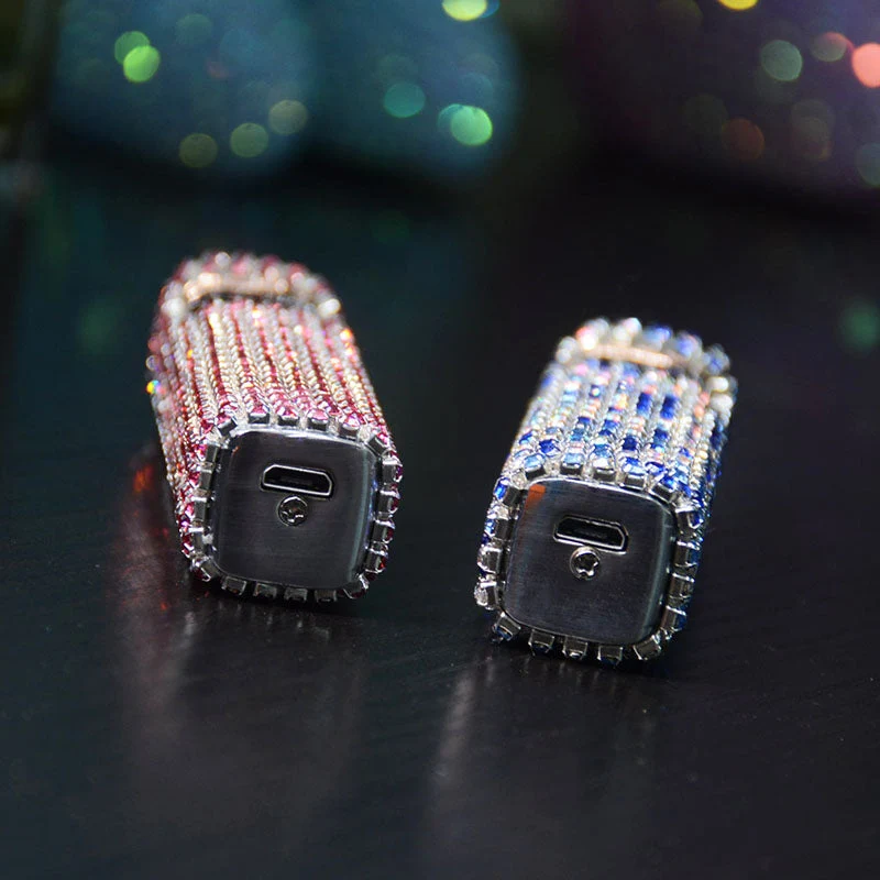 Elegant og Chic Genopladelig Lighter med Strass