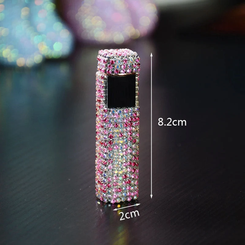 Elegant og Chic Genopladelig Lighter med Strass