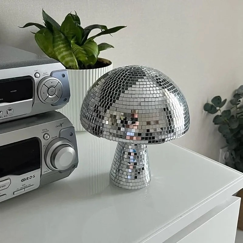 GlowSphere svamp disco kugle | Luksus borddekoration med spejleffekt