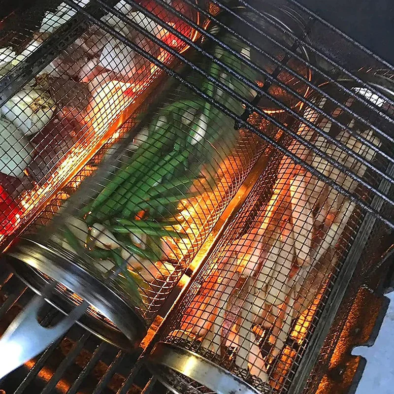 Cylindrisk Grill til Kød og Grøntsager