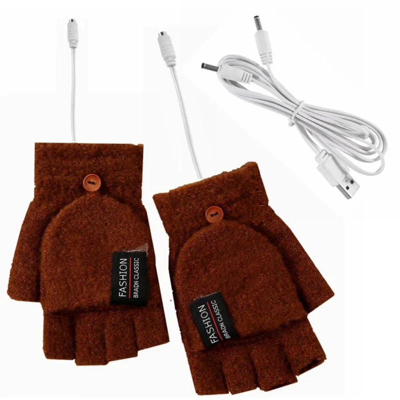 USB Varmehandsker | 3 Temperaturindstillinger | Blødt Strikkemateriale | Unisex Størrelse