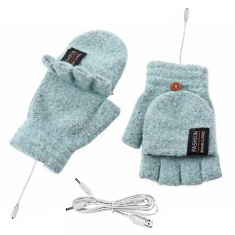 USB Varmehandsker | 3 Temperaturindstillinger | Blødt Strikkemateriale | Unisex Størrelse