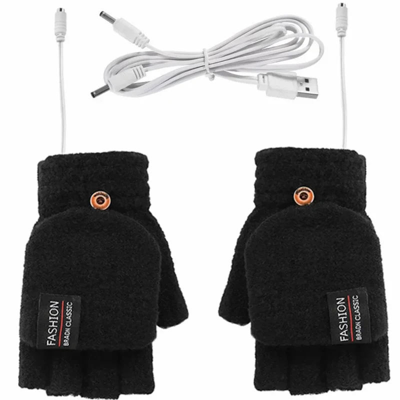 USB Varmehandsker | 3 Temperaturindstillinger | Blødt Strikkemateriale | Unisex Størrelse