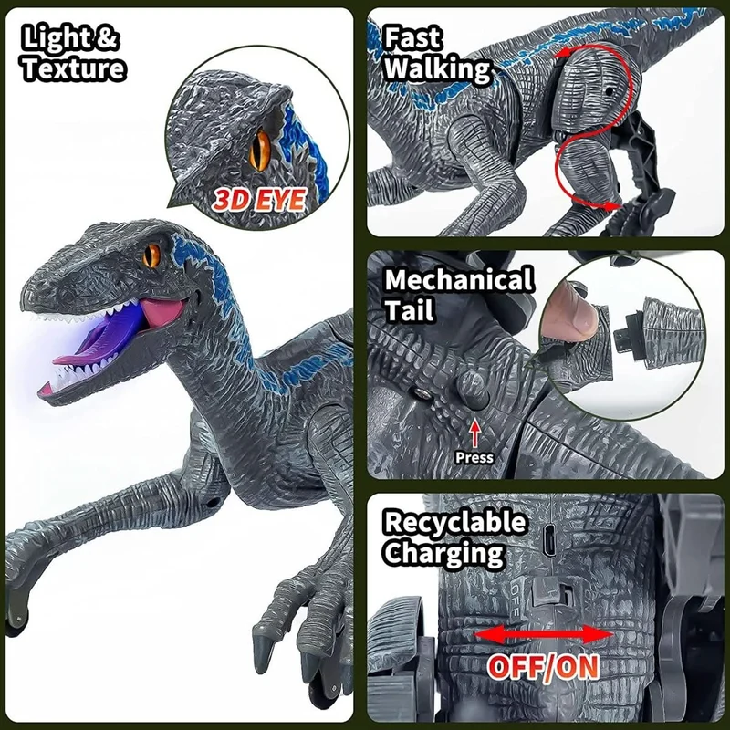 Fjernstyret T-Rex Dinosaur Legetøj med Lyd og Lys
