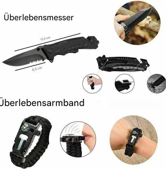 Nødkit 15-i-1 til overlevelse