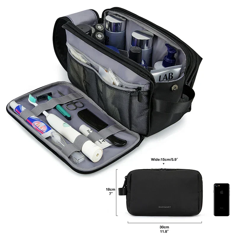 Vandtæt Kosmetikpung til Mænd og Kvinder | Letvægts i S/M/L | Rejsetilbehør til Pleje og Makeup | Unisex Rejseorganisator