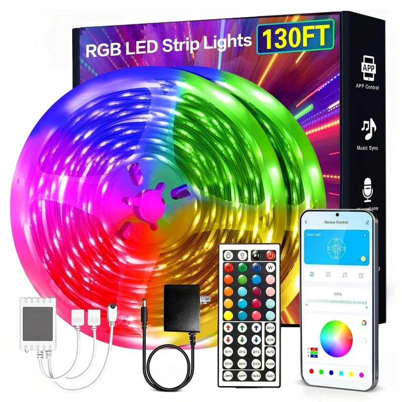 Farbskiftende LED Lysstrips med App Kontrol