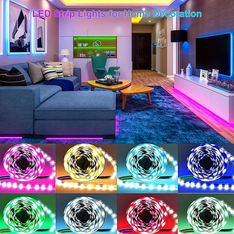 Fleksible LED Lysstrips med Farveskift og Musiksynkronisering