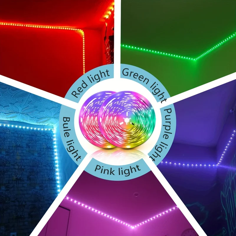 Fleksible LED Lysstrips med Farveskift og Musiksynkronisering