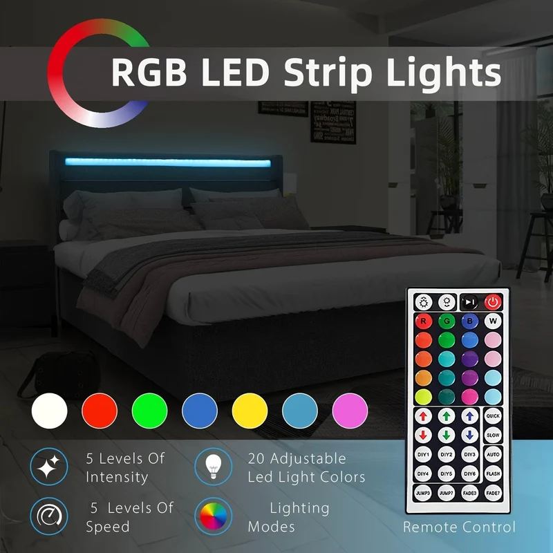 Farveskiftende LED Lysstrips med Fjernbetjening