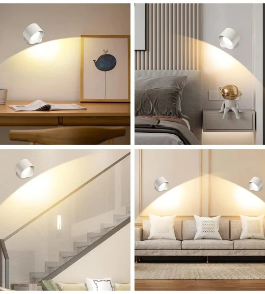 Dimmable LED Væglampe med Fjernbetjening og Touch - 3 Lysfarver