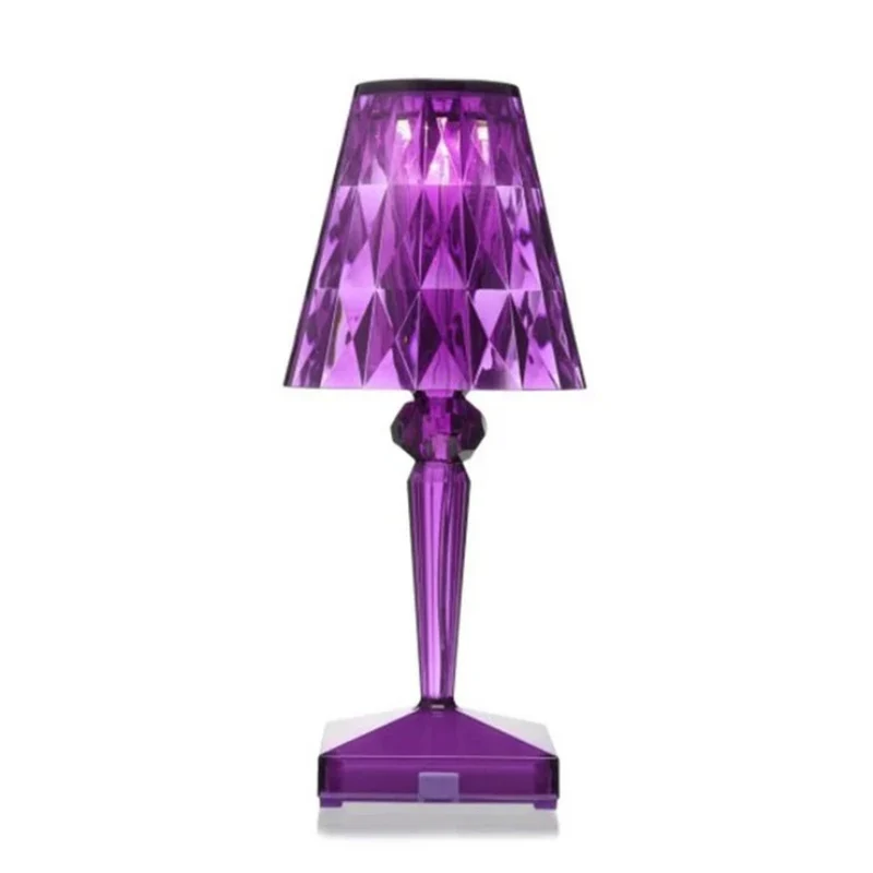 Dekorativ moderne krystalbordlampe med varmt hvidt lys E27