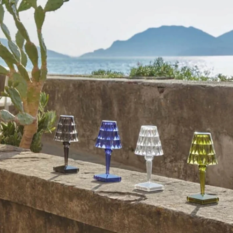 Dekorativ moderne krystalbordlampe med varmt hvidt lys E27