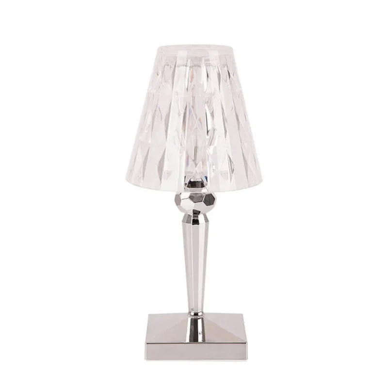 Dekorativ moderne krystalbordlampe med varmt hvidt lys E27