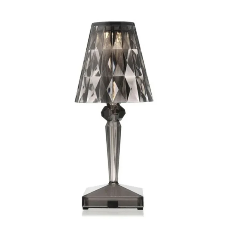 Dekorativ moderne krystalbordlampe med varmt hvidt lys E27