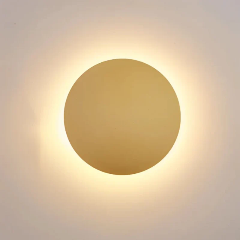 Elegant LED Væglampe med Rundt, Moderne Design