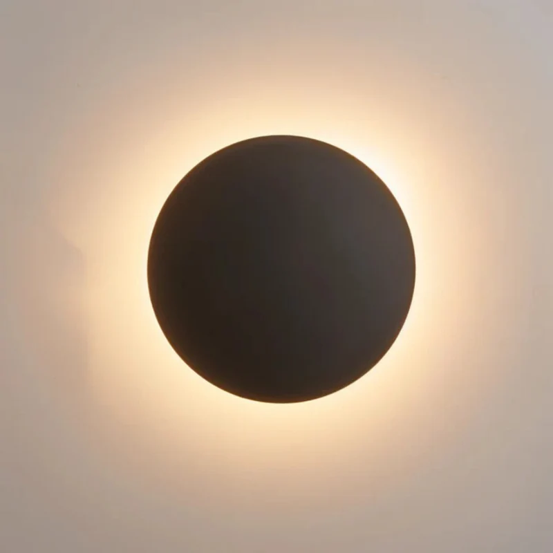 Elegant LED Væglampe med Rundt, Moderne Design