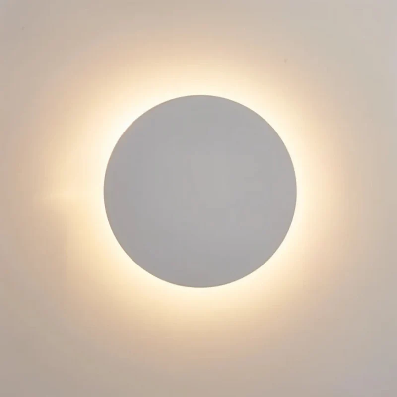 Elegant LED Væglampe med Rundt, Moderne Design