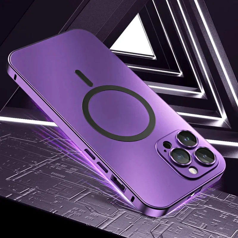 Slank beskyttelse til iPhone med magnetisk metalcover