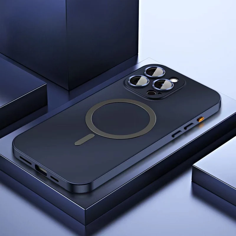 Slank beskyttelse til iPhone med magnetisk metalcover