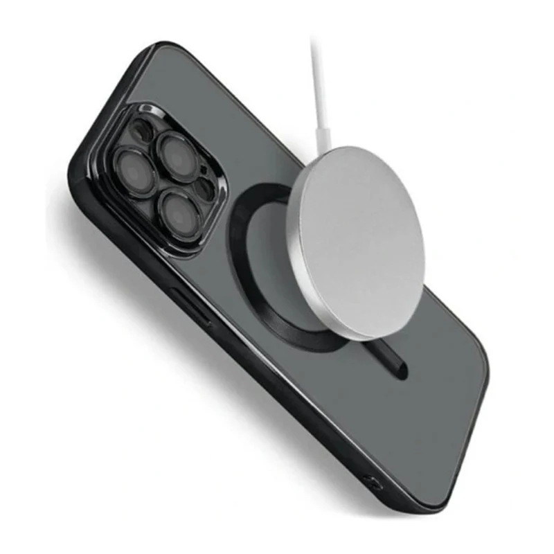 Gennemsigtig, stødresistent mobilcover med MagSafe beskyttelse
