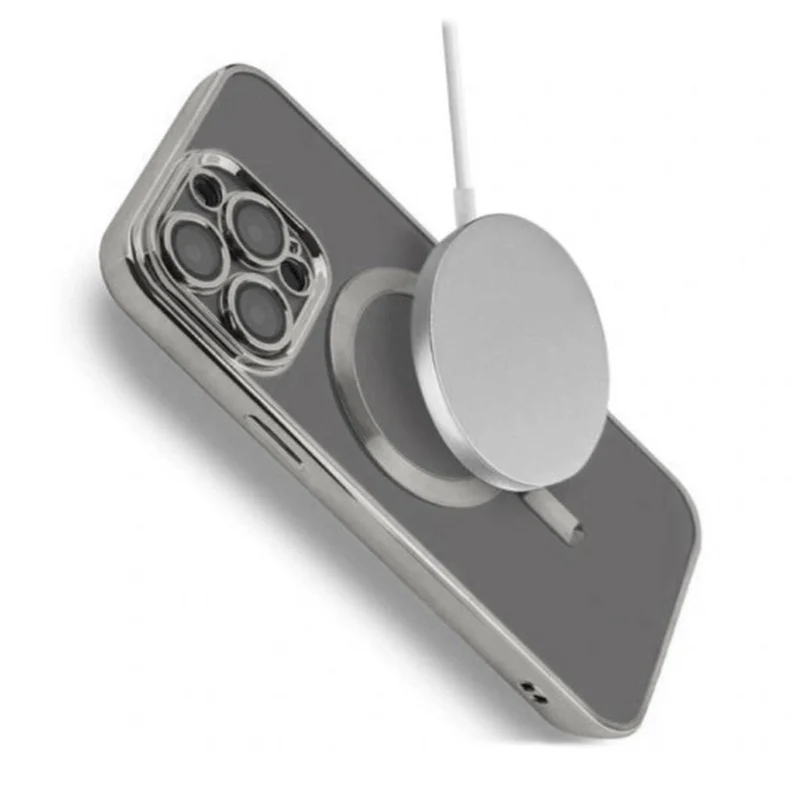 Gennemsigtig, stødresistent mobilcover med MagSafe beskyttelse