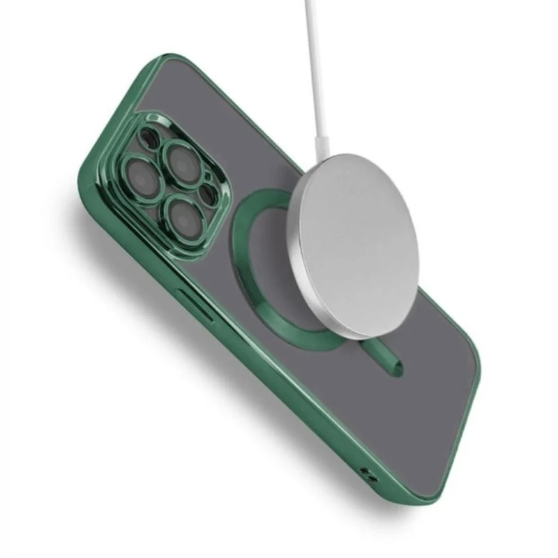 Gennemsigtig, stødresistent mobilcover med MagSafe beskyttelse
