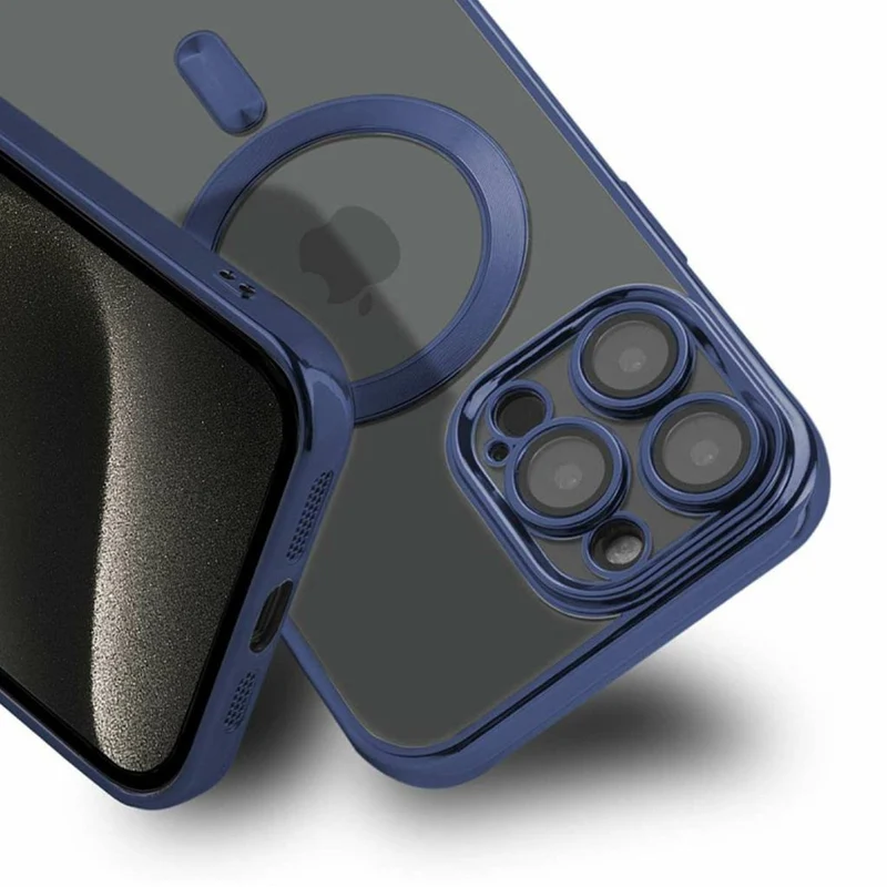 Gennemsigtig, stødresistent mobilcover med MagSafe beskyttelse