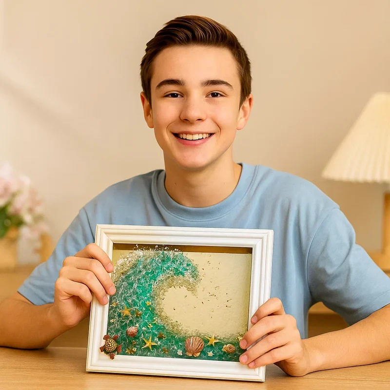 DIY Sæt til Hav Glas Kunst