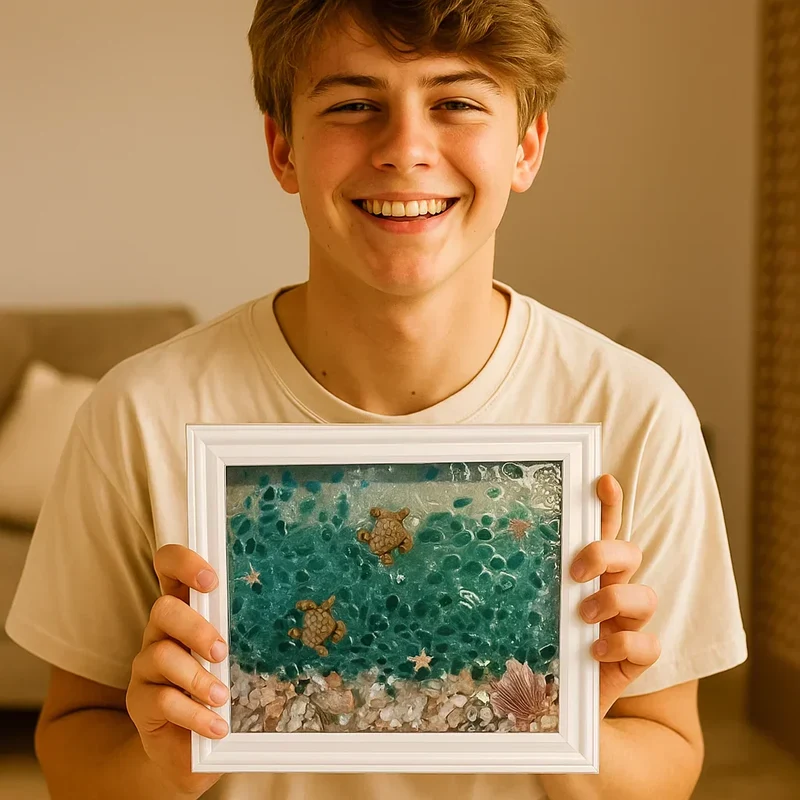 DIY Sæt til Hav Glas Kunst