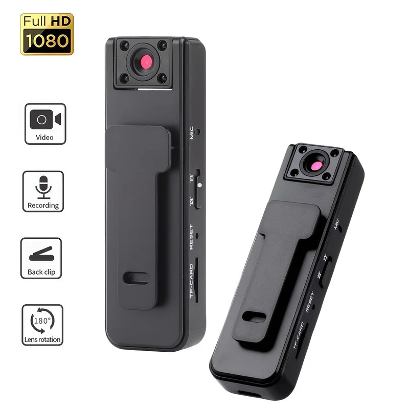 Bærbar Mini Kamera med Clip til Videoinspilninger