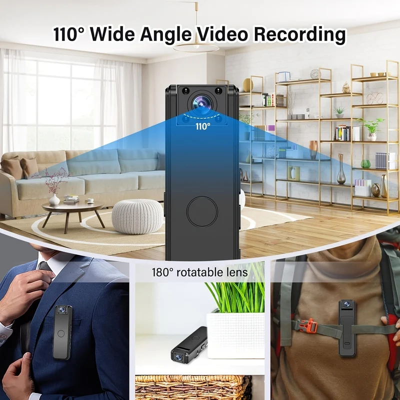 Bærbar Mini Kamera med Clip til Videoinspilninger
