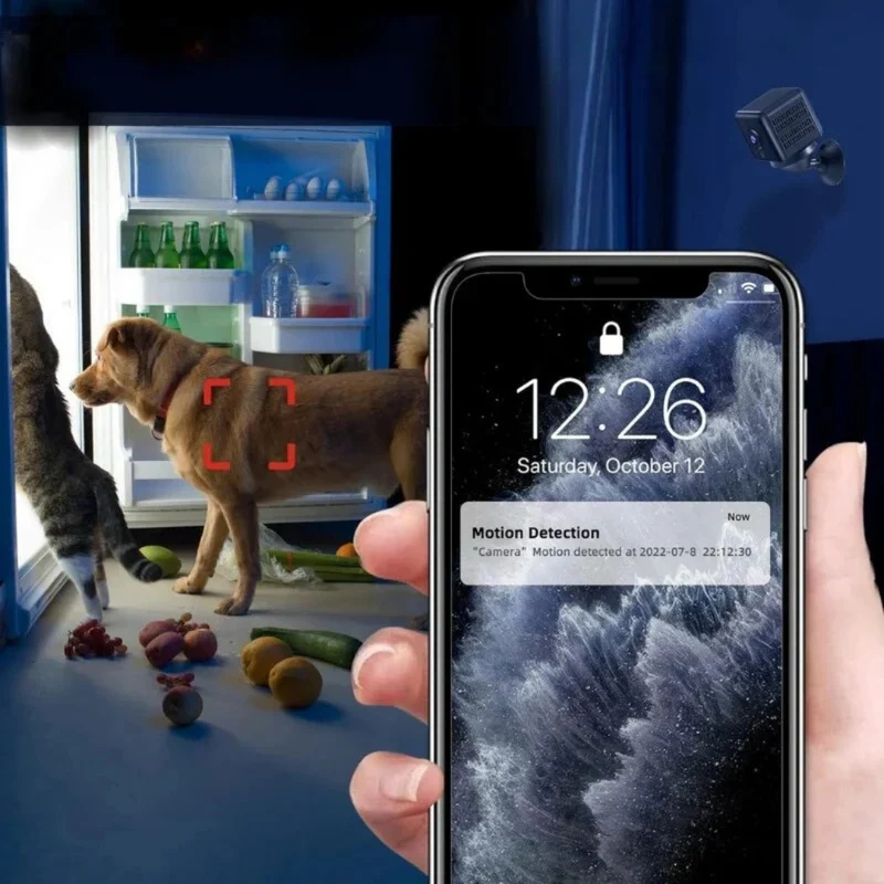 Trådløs Mini Kamera med Wifi, Genopladelig, 1080 HD