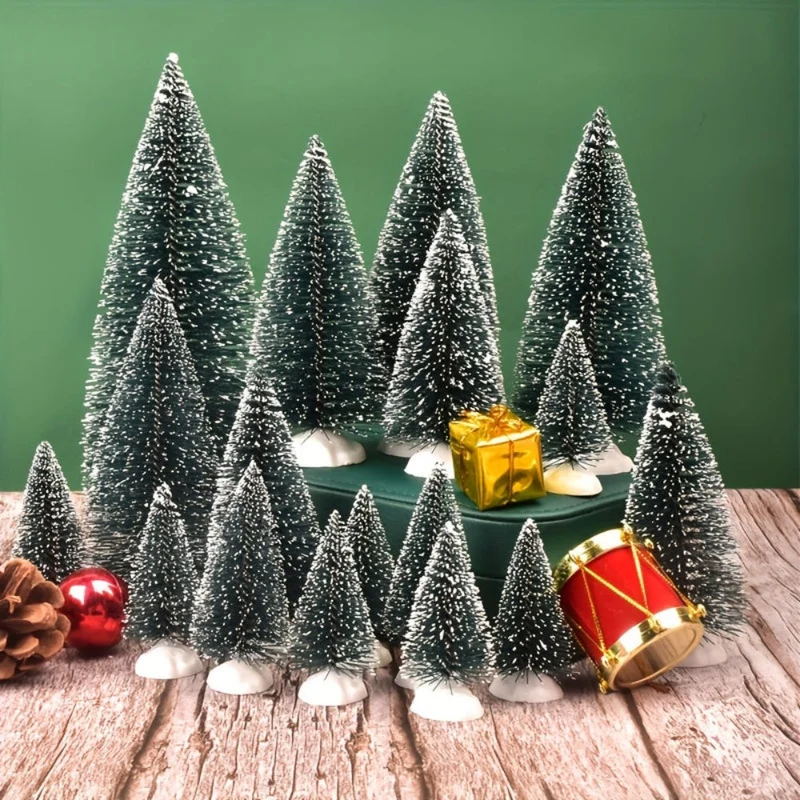 Mini Juletræ Sæt, Sne Tref decorations til Bordet