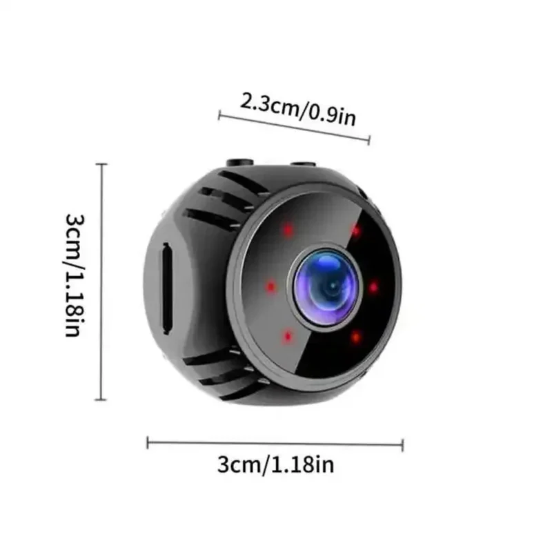 4K Mini WiFi Overvågningskamera med Nattesyn og Bevægelsessensor