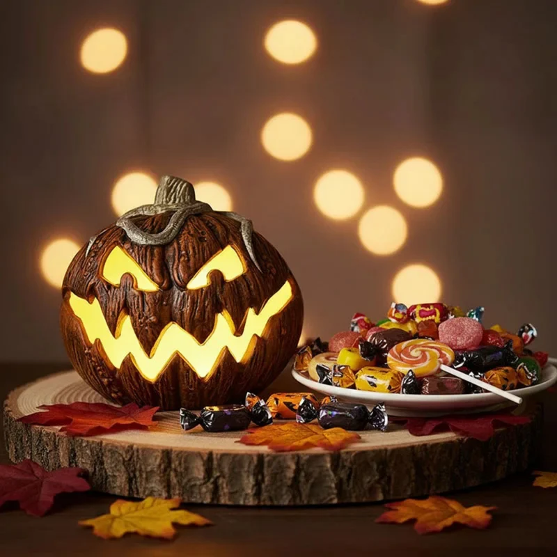 Gruseliges Kürbis Nachtlicht - Spooky Beleuchtung für Halloween