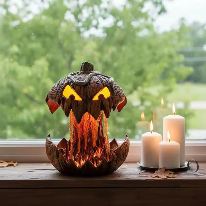 Gruseliges Kürbis Nachtlicht - Spooky Beleuchtung für Halloween