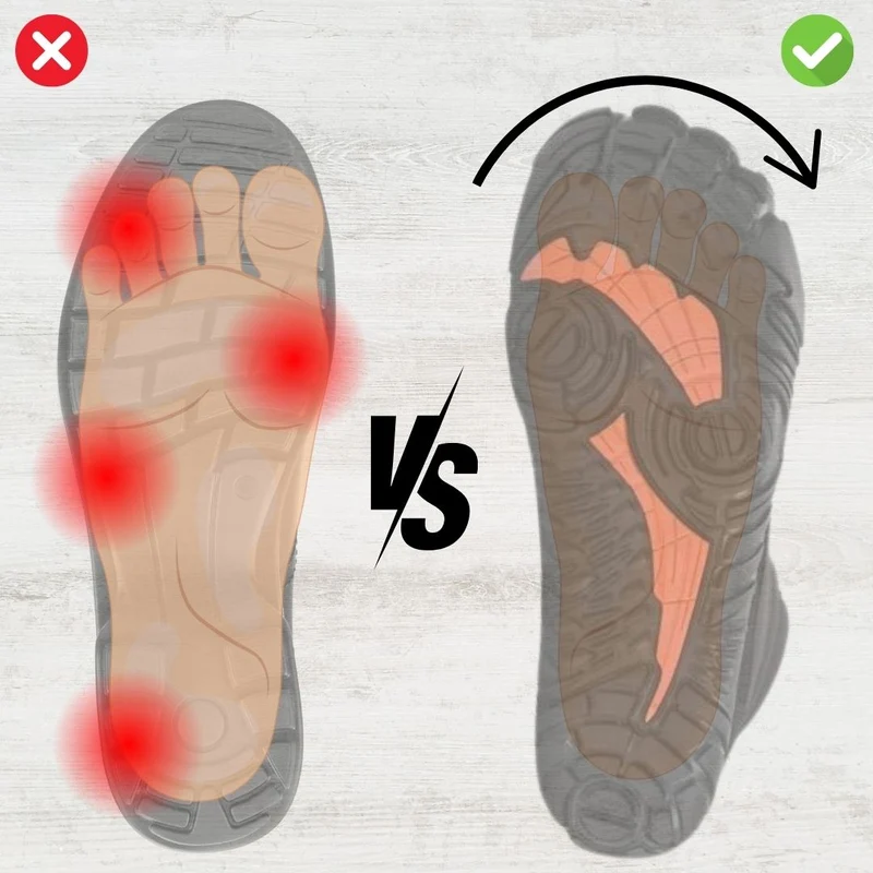Ergonomiske smertereducerende barfodssko fra NatureStep Active